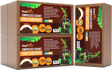ReptiCasa Compressed Coconut Fiber Substrate, 1.4 lb. Bricks - 5 Packs