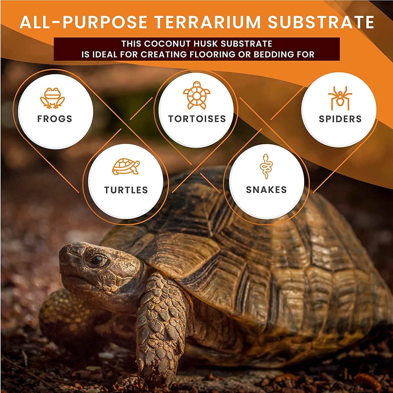 ReptiCasa Compressed Coconut Fiber Substrate, 1.4 lb. Bricks - 5 Packs